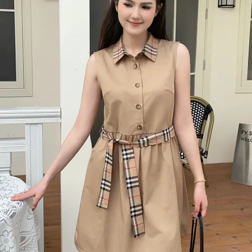 Replica Burberry Dresses Sleeveless For Women #1440077 $85.00 USD for Wholesale