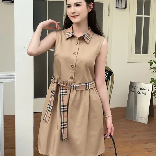 Replica Burberry Dresses Sleeveless For Women #1440077 $85.00 USD for Wholesale
