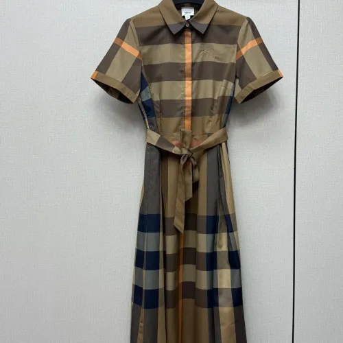 Wholesale Burberry Dresses Short Sleeved For Women #1440078 $85.00 USD, Wholesale Quality Replica Burberry Dresses