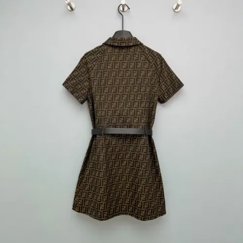 Replica Fendi Dresses Short Sleeved For Women #1440085 $125.00 USD for Wholesale