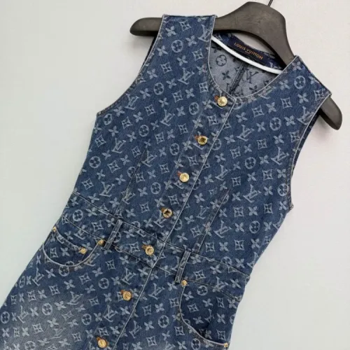Replica Louis Vuitton LV Dresses Sleeveless For Women #1440086 $125.00 USD for Wholesale