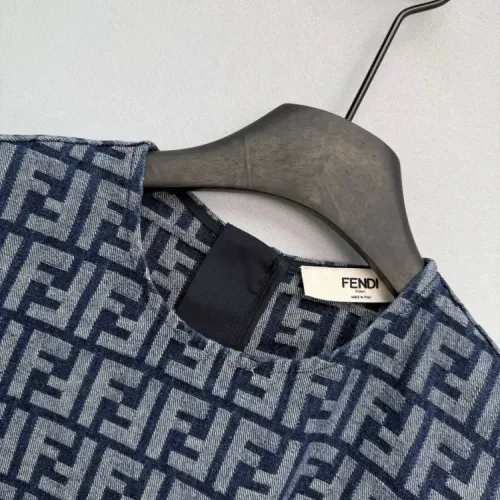 Replica Fendi Dresses Short Sleeved For Women #1440202 $130.00 USD for Wholesale
