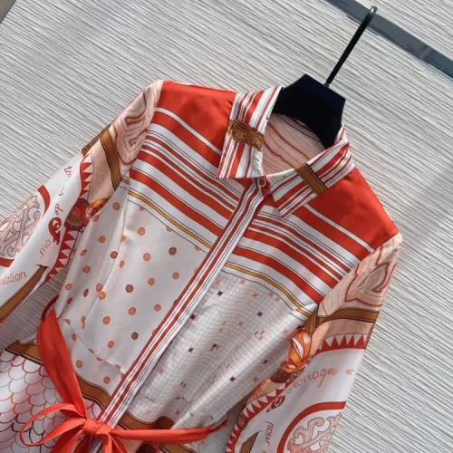 Replica Hermes Dresses Long Sleeved For Women #1440207 $88.00 USD for Wholesale