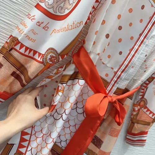 Replica Hermes Dresses Long Sleeved For Women #1440207 $88.00 USD for Wholesale