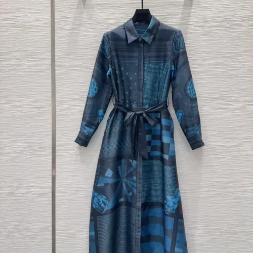Wholesale Hermes Dresses Long Sleeved For Women #1440209 $88.00 USD, Wholesale Quality Replica Hermes Dresses