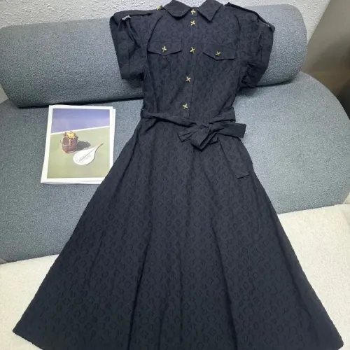 Wholesale Louis Vuitton LV Dresses Short Sleeved For Women #1440211 $85.00 USD, Wholesale Quality Replica Louis Vuitton LV Dresses