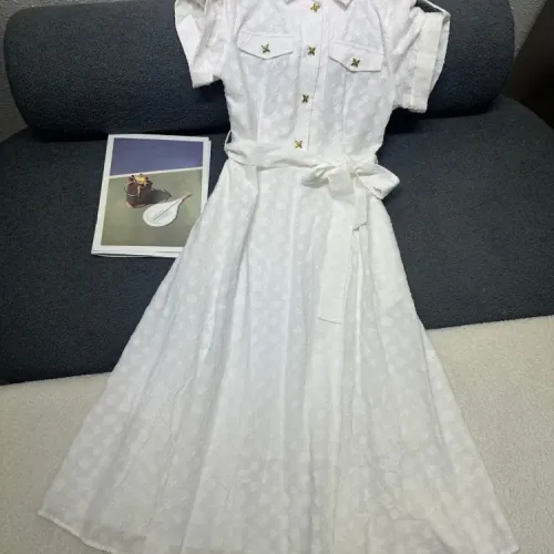 Wholesale Louis Vuitton LV Dresses Short Sleeved For Women #1440212 $85.00 USD, Wholesale Quality Replica Louis Vuitton LV Dresses