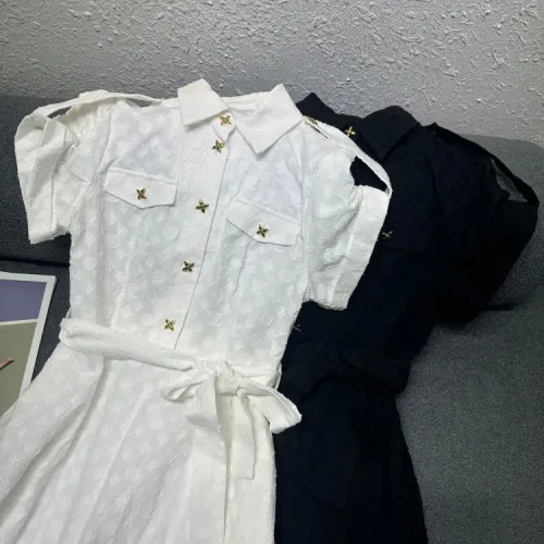 Replica Louis Vuitton LV Dresses Short Sleeved For Women #1440212 $85.00 USD for Wholesale