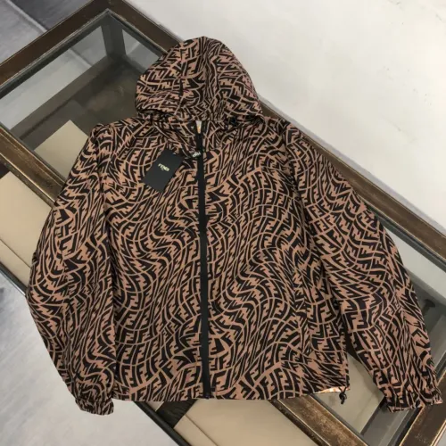 Replica Fendi Jackets Long Sleeved For Men #1440547 $98.00 USD for Wholesale