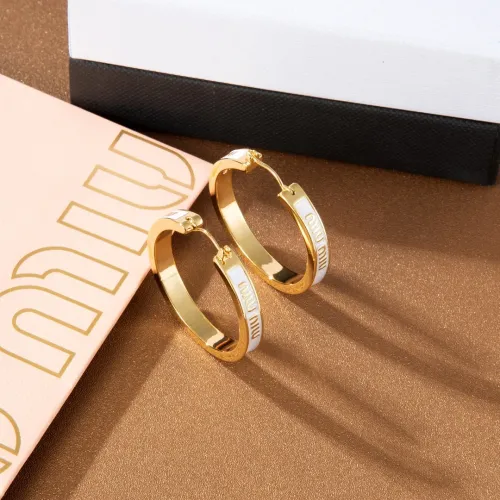 Wholesale MIU MIU Earrings For Women #1440595 $29.00 USD, Wholesale Quality Replica MIU MIU Earrings