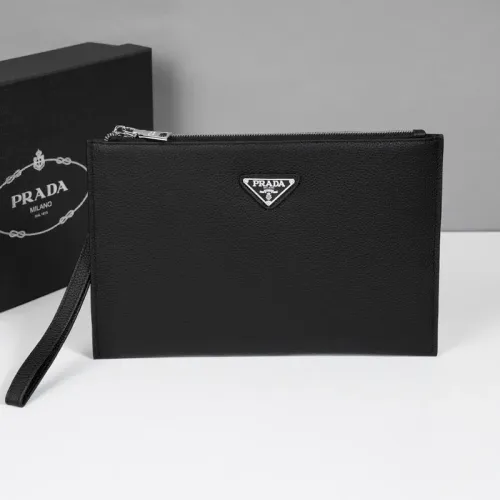 Wholesale Prada AAA Man Pouches #1440643 $96.00 USD, Wholesale Quality Replica Prada AAA Man Wallets