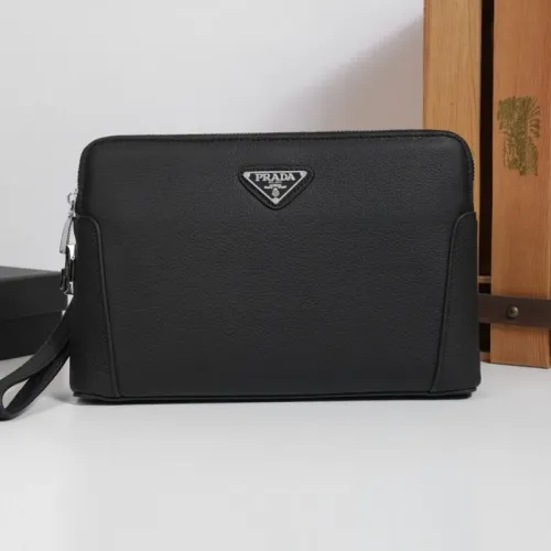 Wholesale Prada AAA Man Pouches #1440646 $96.00 USD, Wholesale Quality Replica Prada AAA Man Wallets