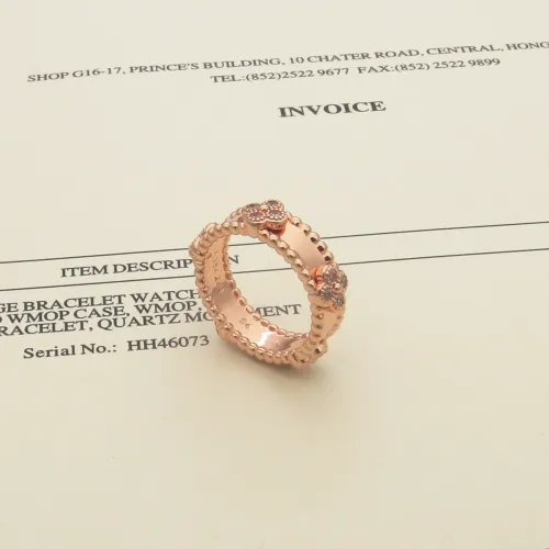 Wholesale Van Cleef &amp; Arpels Rings In Rose Gold For Women #1440686 $25.00 USD, Wholesale Quality Replica Van Cleef &amp; Arpels Rings