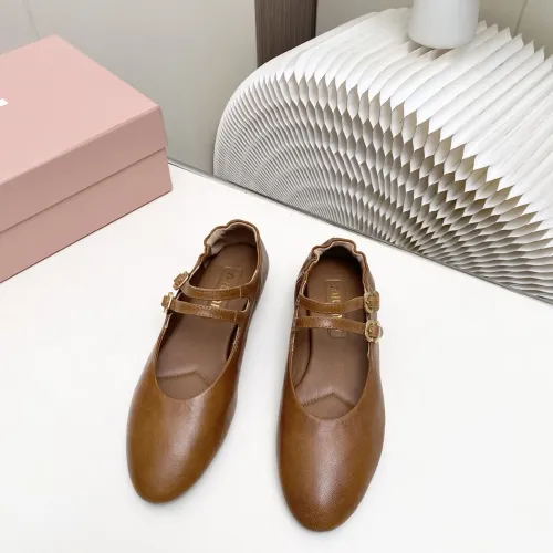 Replica MIU MIU Flat Shoes For Women #1441281 $102.00 USD for Wholesale