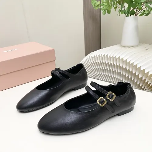 Wholesale MIU MIU Flat Shoes For Women #1441284 $102.00 USD, Wholesale Quality Replica MIU MIU Flat Shoes