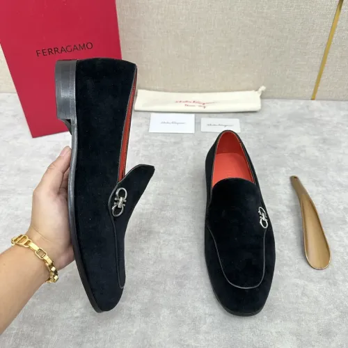Replica Salvatore Ferragamo Leather Shoes For Men #1441442 $170.00 USD for Wholesale