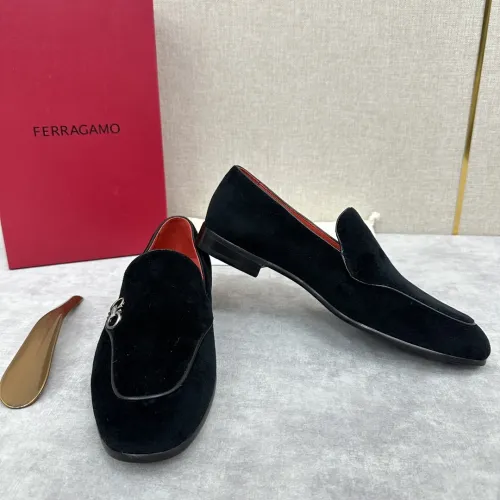 Replica Salvatore Ferragamo Leather Shoes For Men #1441442 $170.00 USD for Wholesale