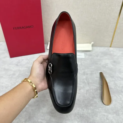 Replica Salvatore Ferragamo Leather Shoes For Men #1441443 $170.00 USD for Wholesale