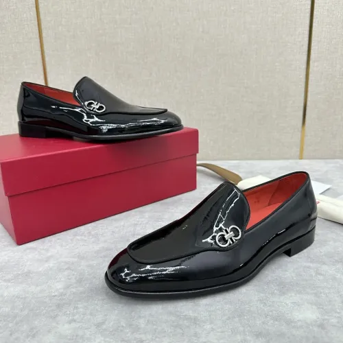 Replica Salvatore Ferragamo Leather Shoes For Men #1441444 $170.00 USD for Wholesale