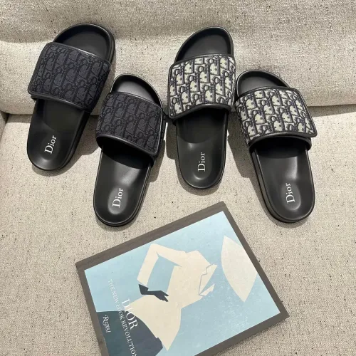 Replica Christian Dior Slippers For Men #1441540 $68.00 USD for Wholesale