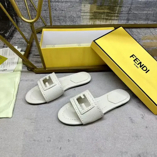 Wholesale Fendi Slippers For Women #1441810 $85.00 USD, Wholesale Quality Replica Fendi Slippers