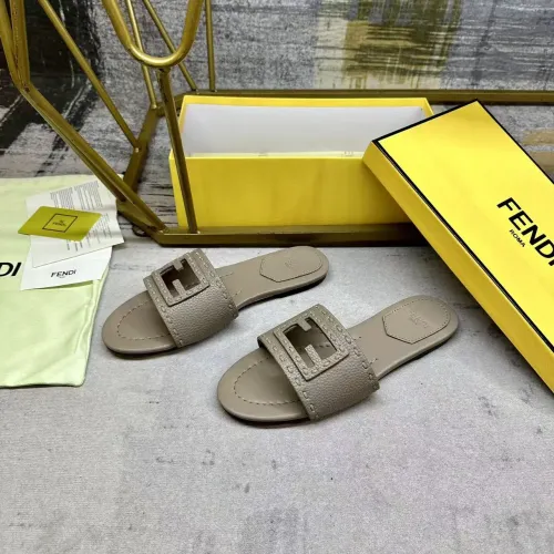 Wholesale Fendi Slippers For Women #1441814 $85.00 USD, Wholesale Quality Replica Fendi Slippers