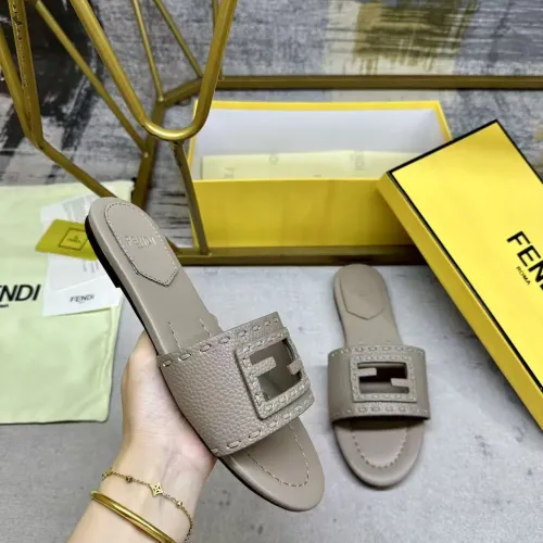Replica Fendi Slippers For Women #1441814 $85.00 USD for Wholesale