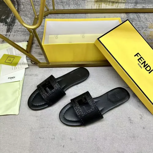 Wholesale Fendi Slippers For Women #1441816 $85.00 USD, Wholesale Quality Replica Fendi Slippers