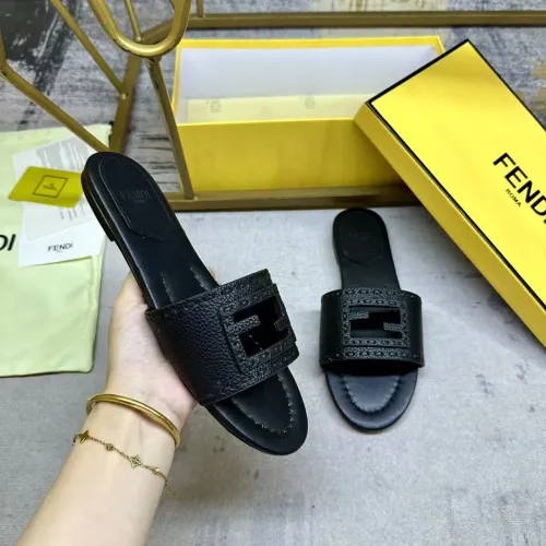 Replica Fendi Slippers For Women #1441816 $85.00 USD for Wholesale
