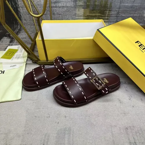 Wholesale Fendi Slippers For Women #1441818 $85.00 USD, Wholesale Quality Replica Fendi Slippers