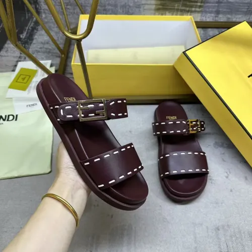 Replica Fendi Slippers For Women #1441818 $85.00 USD for Wholesale