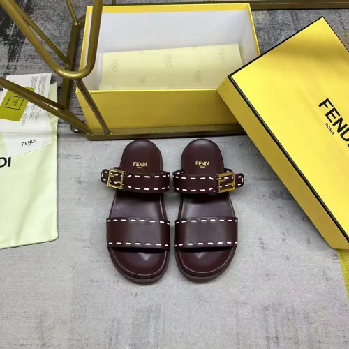 Replica Fendi Slippers For Women #1441818 $85.00 USD for Wholesale