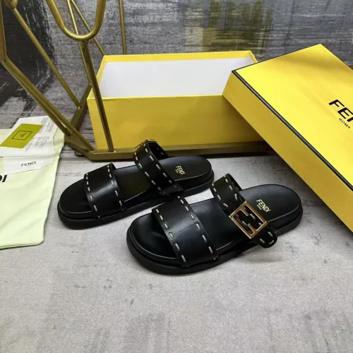Wholesale Fendi Slippers For Women #1441819 $85.00 USD, Wholesale Quality Replica Fendi Slippers
