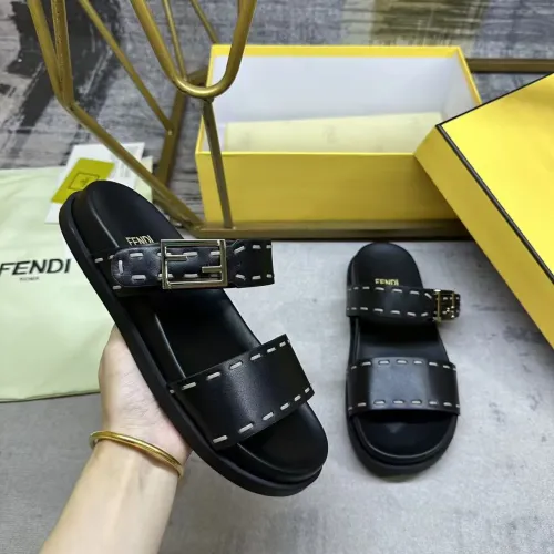 Replica Fendi Slippers For Women #1441819 $85.00 USD for Wholesale