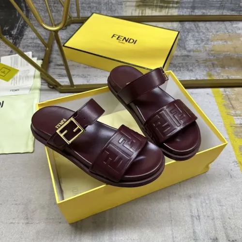 Wholesale Fendi Slippers For Women #1441820 $85.00 USD, Wholesale Quality Replica Fendi Slippers