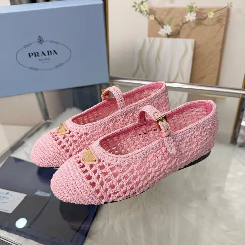 Wholesale Prada Flat Shoes For Women #1441821 $122.00 USD, Wholesale Quality Replica Prada Flat Shoes