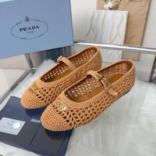 Wholesale Prada Flat Shoes For Women #1441822 $122.00 USD, Wholesale Quality Replica Prada Flat Shoes
