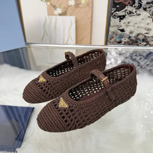 Wholesale Prada Flat Shoes For Women #1441823 $122.00 USD, Wholesale Quality Replica Prada Flat Shoes