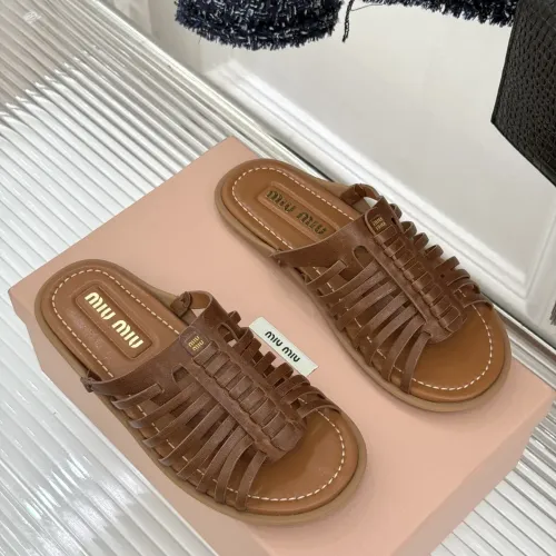 Replica MIU MIU Slippers For Women #1441844 $102.00 USD for Wholesale