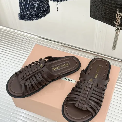 Wholesale MIU MIU Slippers For Women #1441845 $102.00 USD, Wholesale Quality Replica MIU MIU Slippers