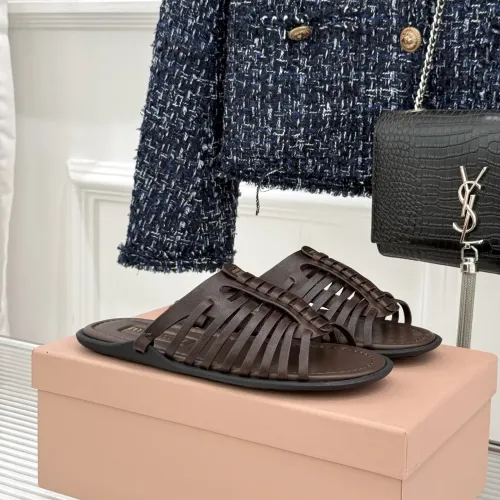 Replica MIU MIU Slippers For Women #1441845 $102.00 USD for Wholesale