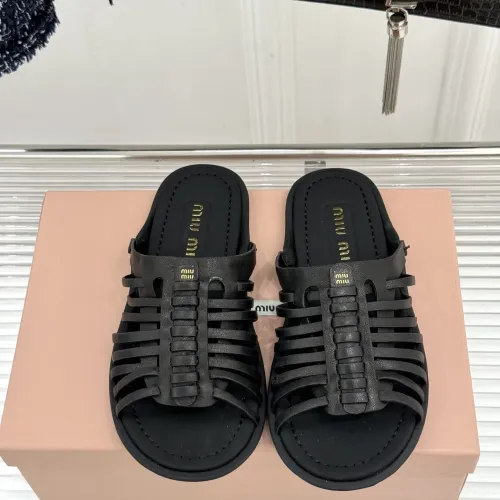 Replica MIU MIU Slippers For Women #1441846 $102.00 USD for Wholesale