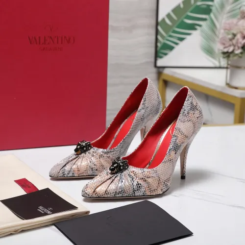 Wholesale Valentino High-Heeled Shoes For Women #1441862 $112.00 USD, Wholesale Quality Replica Valentino High-Heeled Shoes