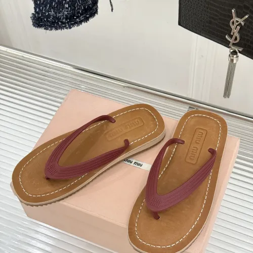 Wholesale MIU MIU Slippers For Women #1441878 $82.00 USD, Wholesale Quality Replica MIU MIU Slippers