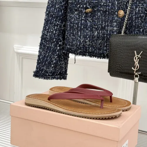 Replica MIU MIU Slippers For Women #1441878 $82.00 USD for Wholesale