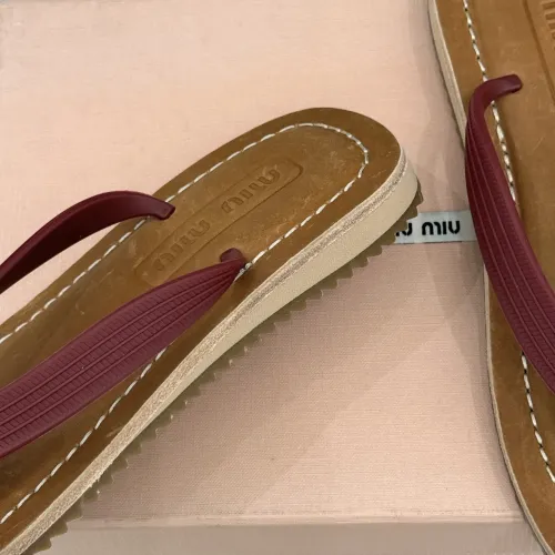Replica MIU MIU Slippers For Women #1441878 $82.00 USD for Wholesale