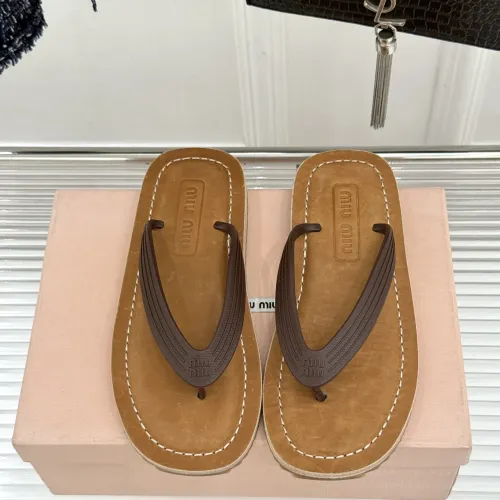 Replica MIU MIU Slippers For Women #1441879 $82.00 USD for Wholesale