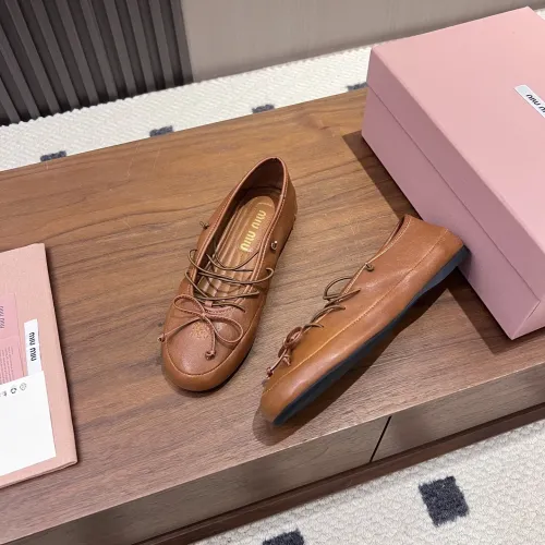 Wholesale MIU MIU Flat Shoes For Women #1441880 $92.00 USD, Wholesale Quality Replica MIU MIU Flat Shoes