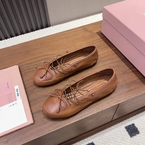Replica MIU MIU Flat Shoes For Women #1441880 $92.00 USD for Wholesale