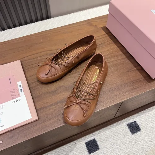 Replica MIU MIU Flat Shoes For Women #1441880 $92.00 USD for Wholesale